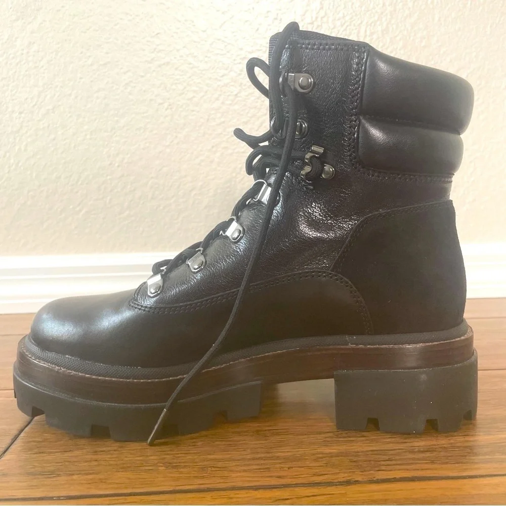 Tory Burch combat boots moto boots ankle boot Miller Lug Hiker boot chunky boots - Picture 7 of 16